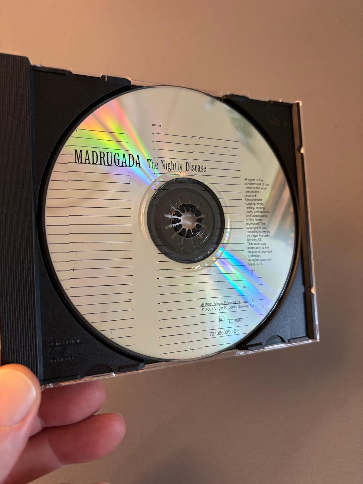Madrugada: The Nightly Disease, CD, Virgin, UK & Europe 2001