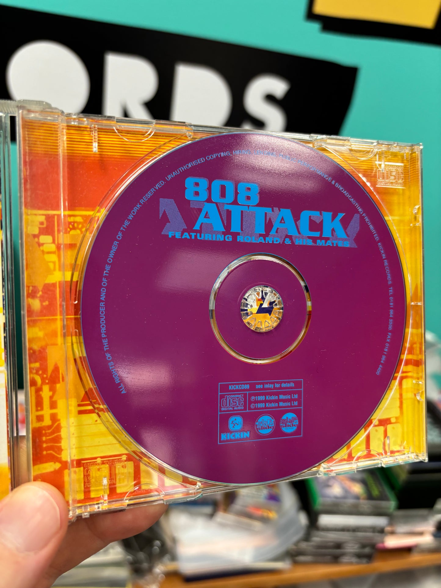 808 Attack, CD, Only pressing, Kickin Records, Slip ’n’ Slide, Slip ’N’ Slide Blue, UK & France 1999