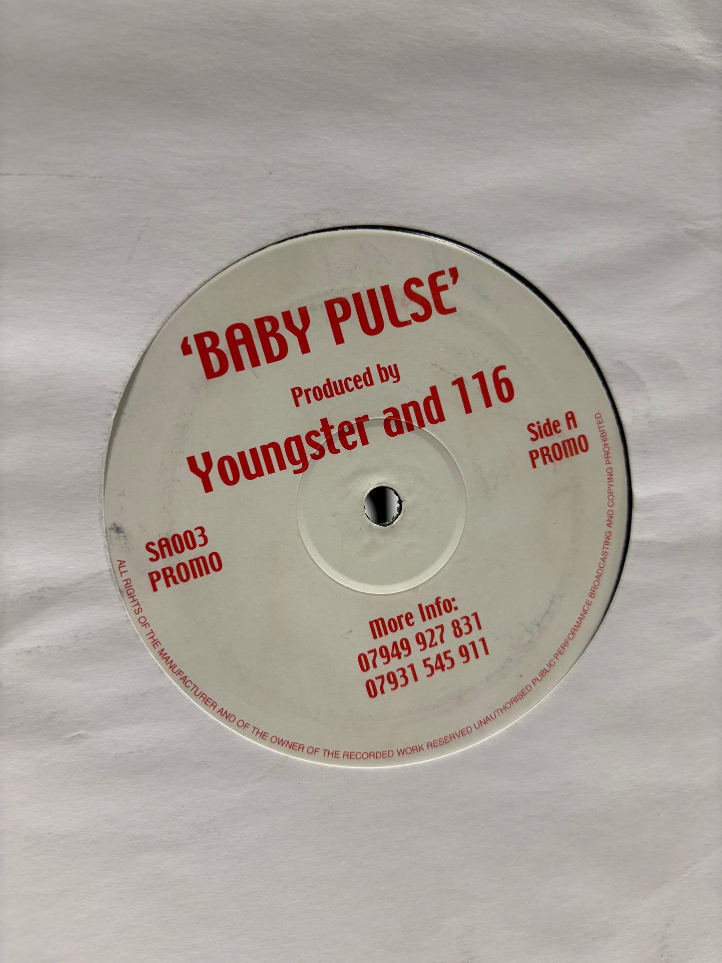 Youngster and 116: Baby Pulse/Game Over (Level 2), 12inch, Only pressing, DDJs Productions, UK 2003