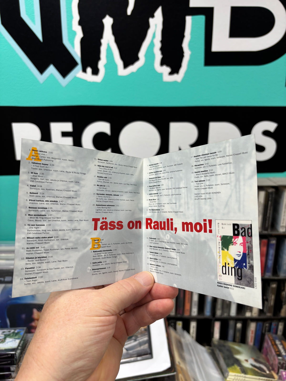 Rauli Badding Somerjoki: Täss On Rauli, Moi!, 2CD, 1st pressing, Love Records, Siboney, Finland 1999