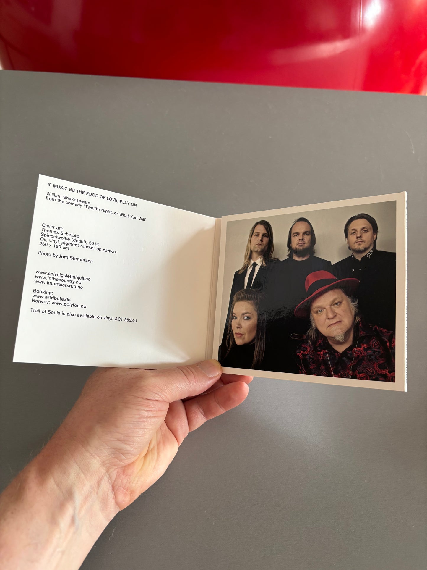 Solveig Slettahjell - Knut Reiersrud - In The Country: Trail of Souls, CD, 1st pressing, Only CD pressing, ACT, Germany 2015