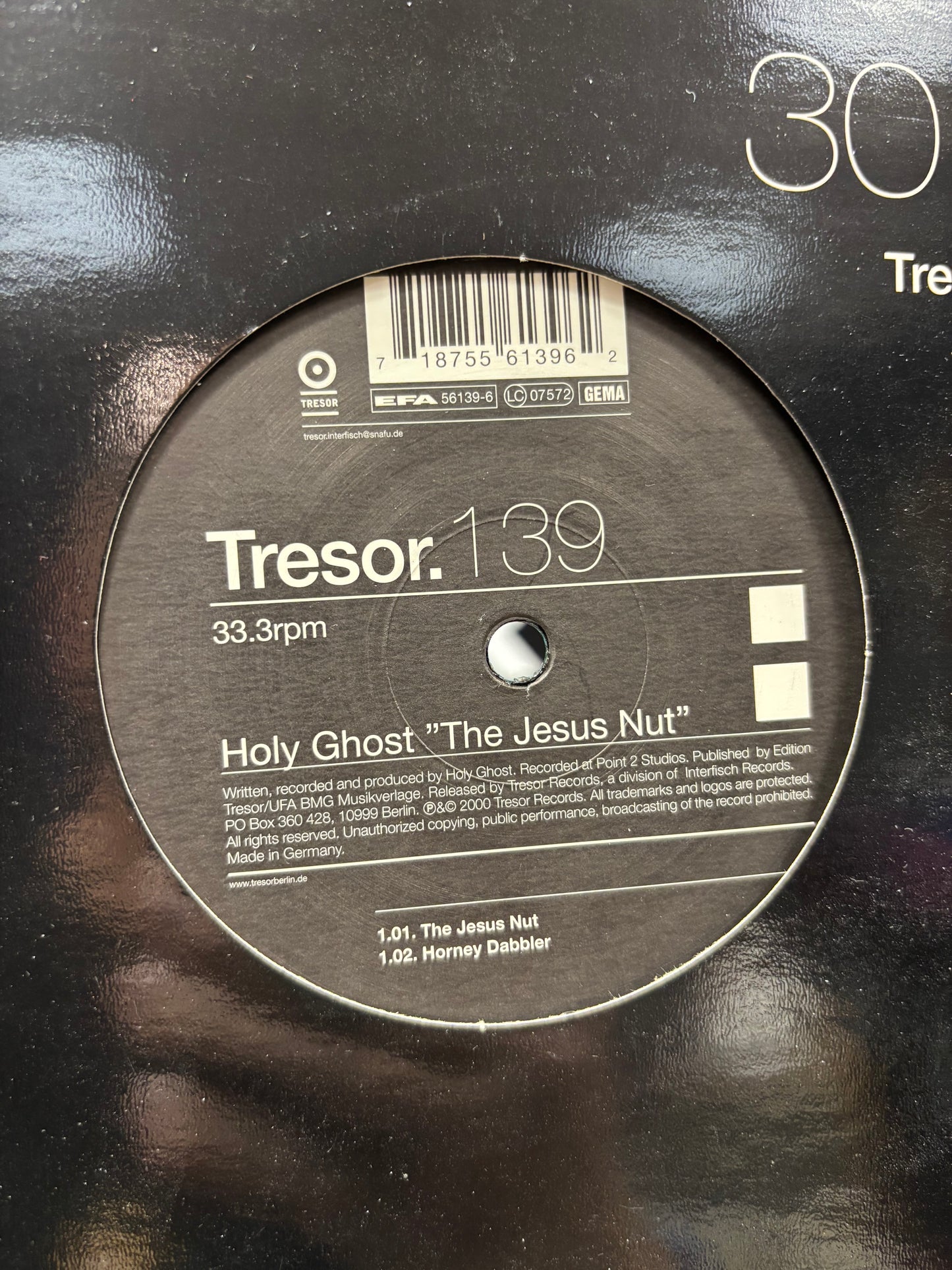 Holy Ghost: The Jesus Nut, 12inch, Only official pressing, Tresor, Germany 2000