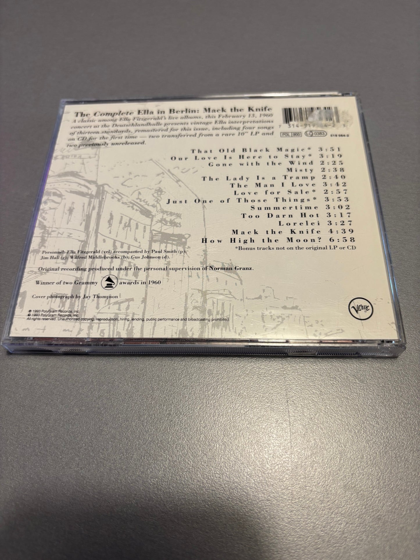 Ella Fitzgerald - The Complete Ella In Berlin: Mack The Knife, CD, reissue, remastered, Verve Records, Europe 1993