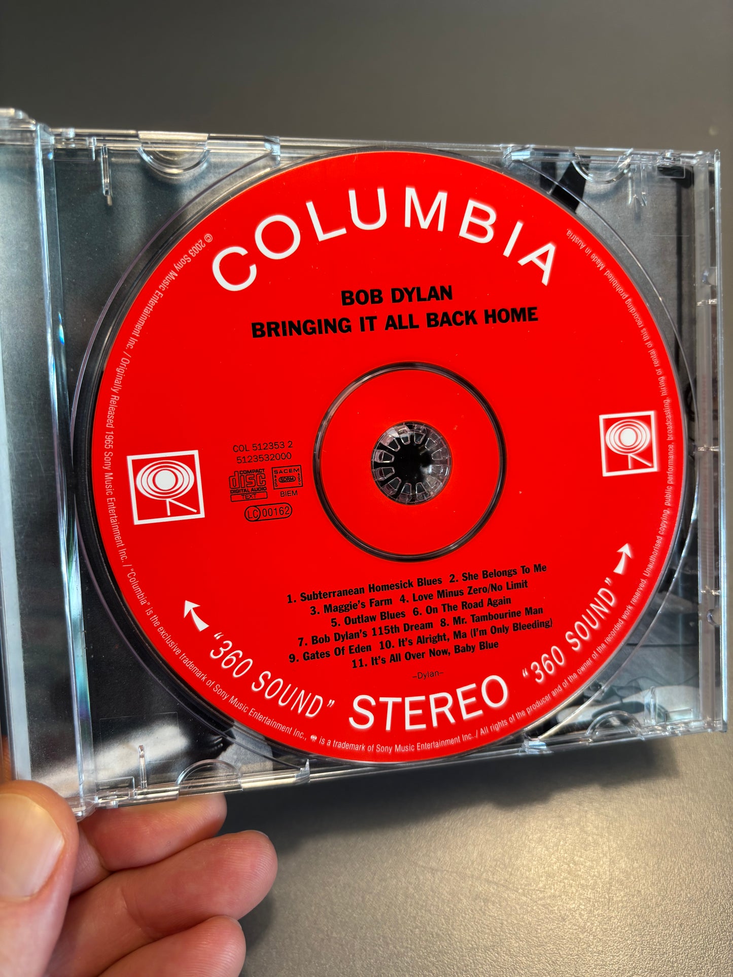 Bob Dylan: Bringing It All Back Home, CD, reissue, remastered, Columbia, Europe 2004