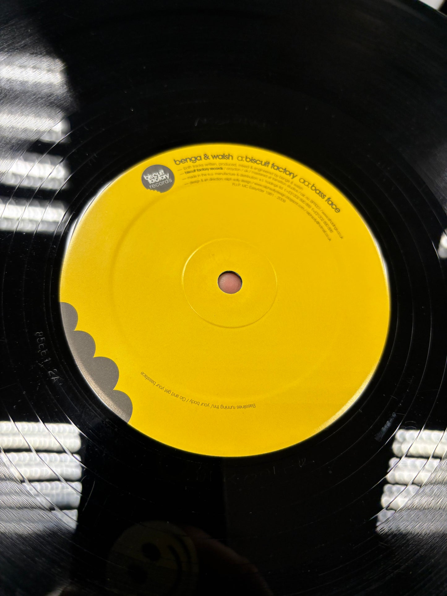 Benga & Walsh: Biscuit Factory/Bass Face, 12inch, Only official pressing, Biscuit Factory Records, UK 2010