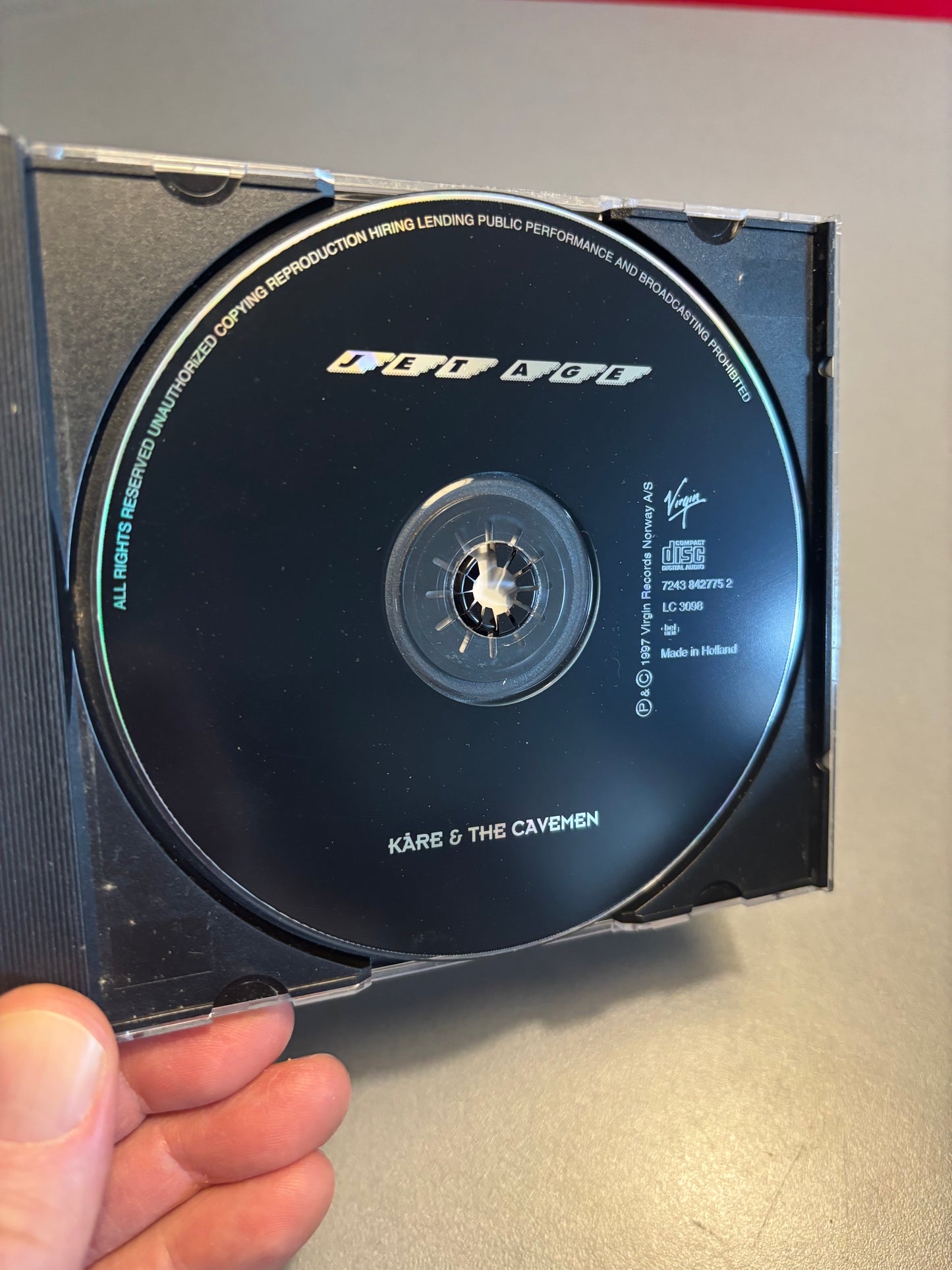 Kāre & The Cavemen: Jet Age, CD, 1st pressing, Virgin, Norway 1997