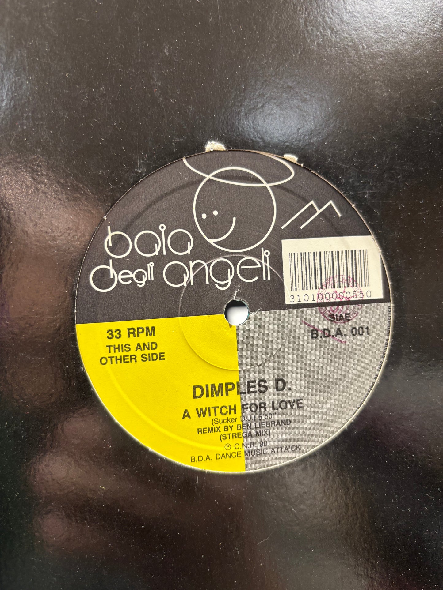 Dimples D. : A Witch For Love (Sucker DJ), 12inch, Baia Degli Angeli, Italy 1990