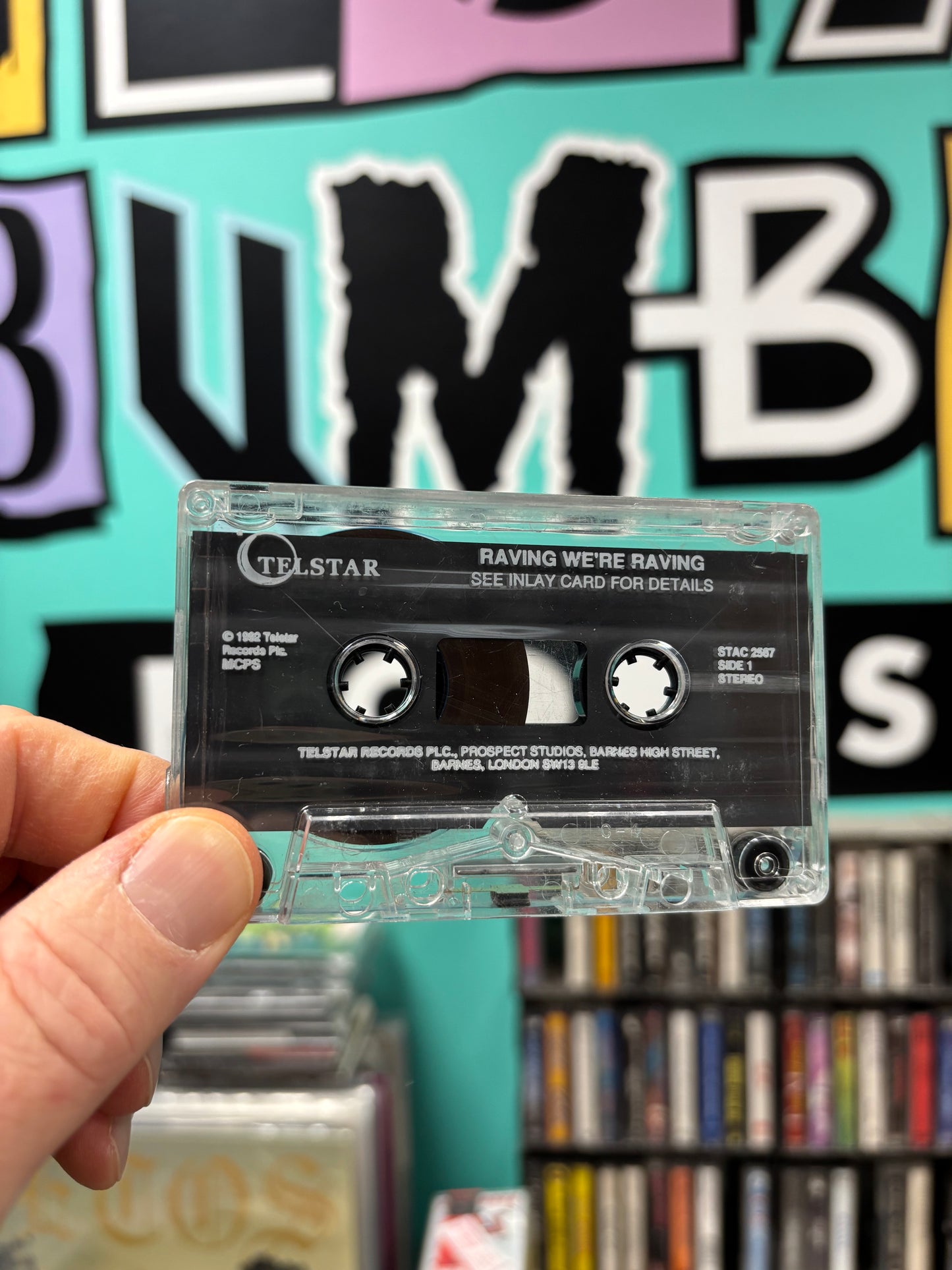 Raving We’re Raving, cassette, Only cassette pressing, Compilation, Telstar, UK & Ireland 1992