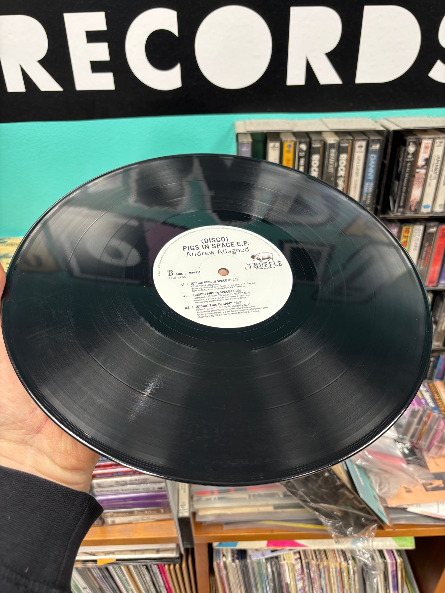 Andrew Allsgood: (Disco) Pigs in Space E.P., 12inch, Only pressing, Truffle Music, Canada 2007