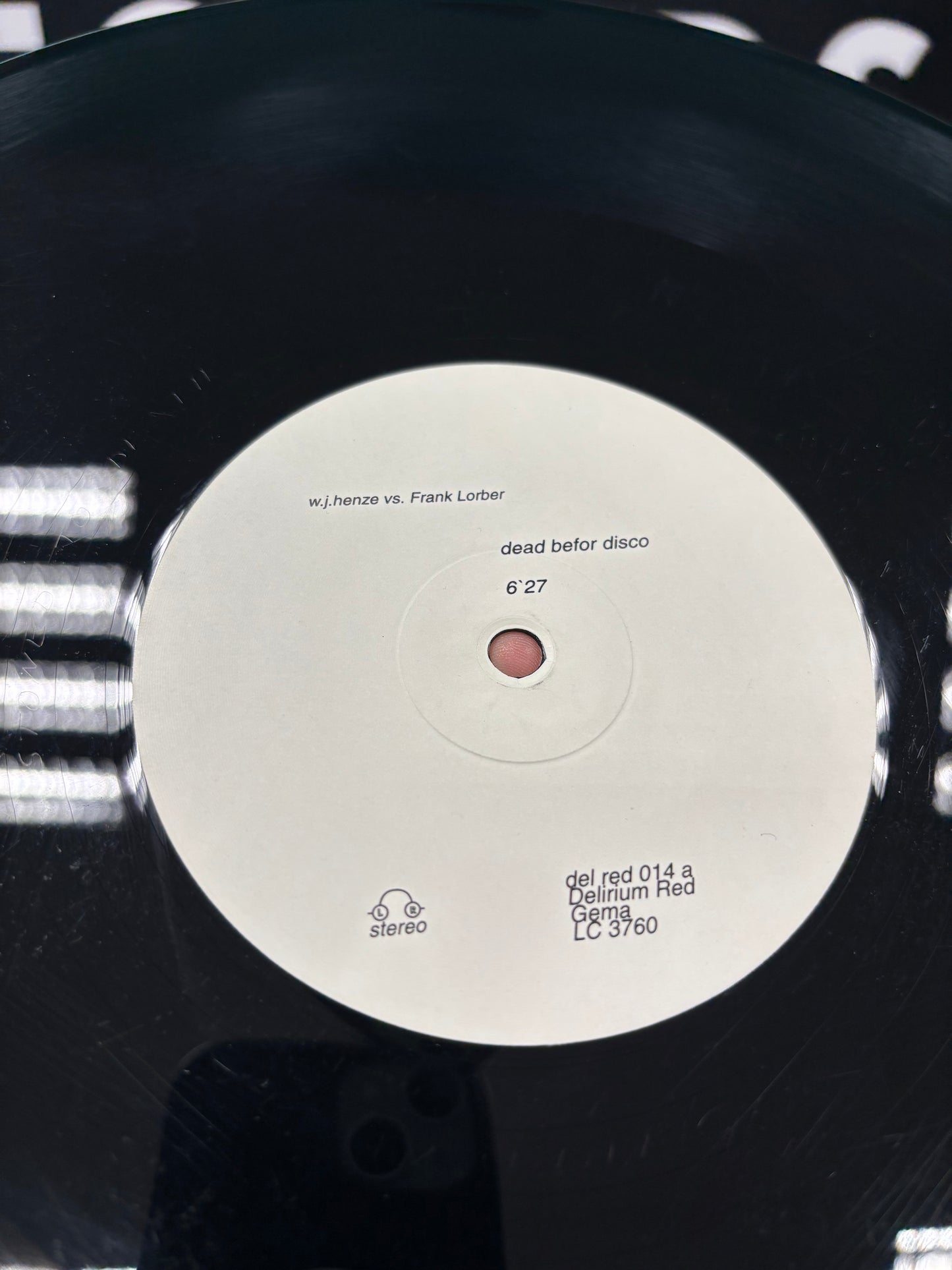 W.J. Henze vs. Frank Lorber: Dead Before Disco/W.J.Henze vs. DJ Pauli: Fulscan, 12inch, Delirium Red, Germany 1996