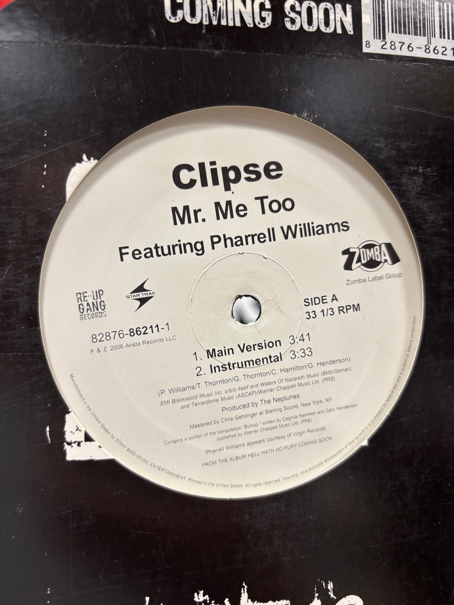 Clipse feat. Pharrell Williams: Mr. Me Too, 12inch, Star Trak Entertainment, Re-Up Gang Records, US 2006