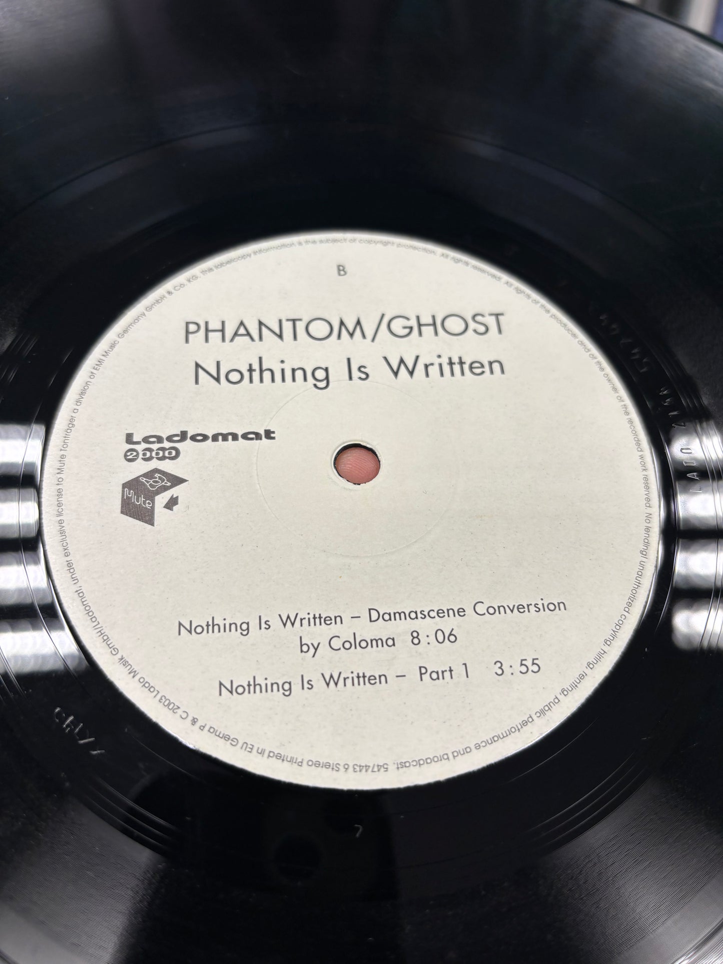Phantom/Ghost: Nothing is Written, 12inch, Only official vinyl pressing, Ladomat 2000, Germany 2003