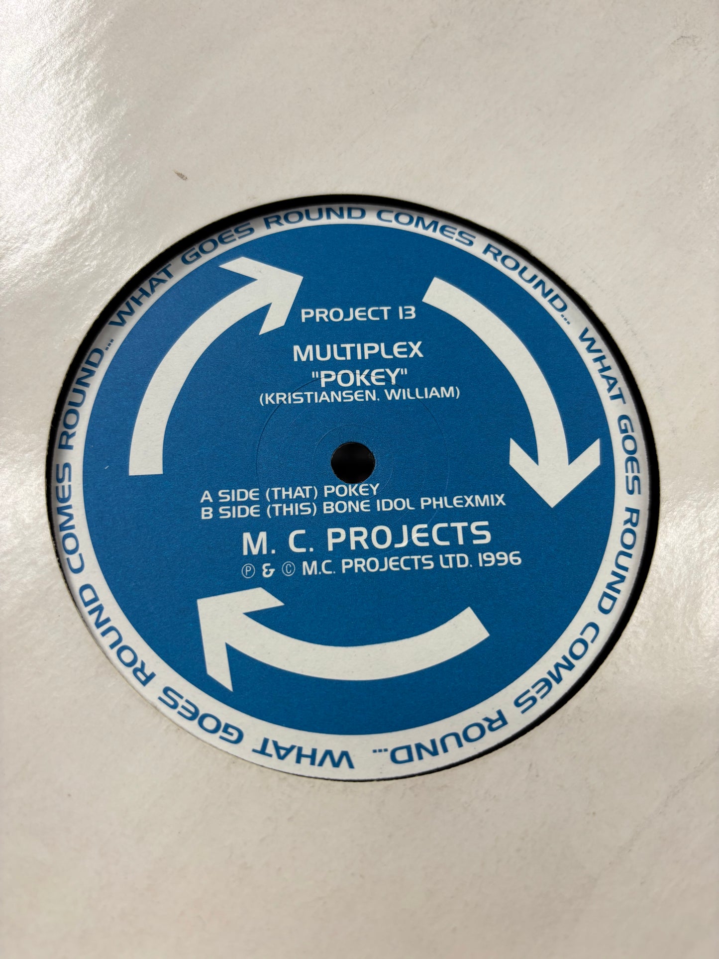 Multiplex: Pokey, 12inch, Only official pressing, M.C. Projects, UK 1996