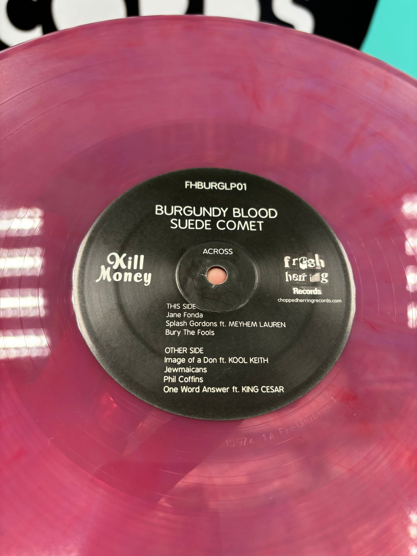 Burgundy Blood: Suede Comet, 2LP, gatefold, Limited Edition, Clear/Red/Purple, Fresh Herring Records, UK 2014