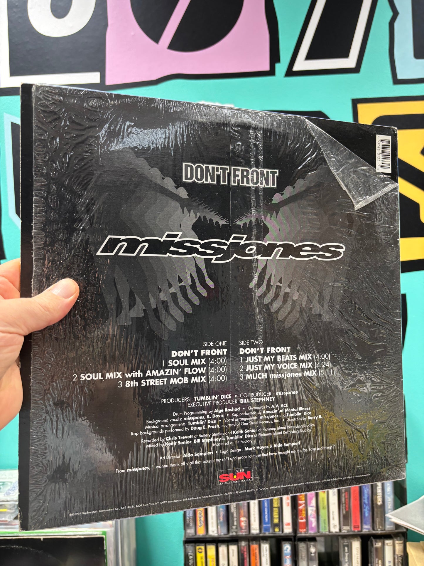 Miss Jones: Don’t Front, 12inch, Only official vinyl pressing, StepSun Music Entertainment, US 1994