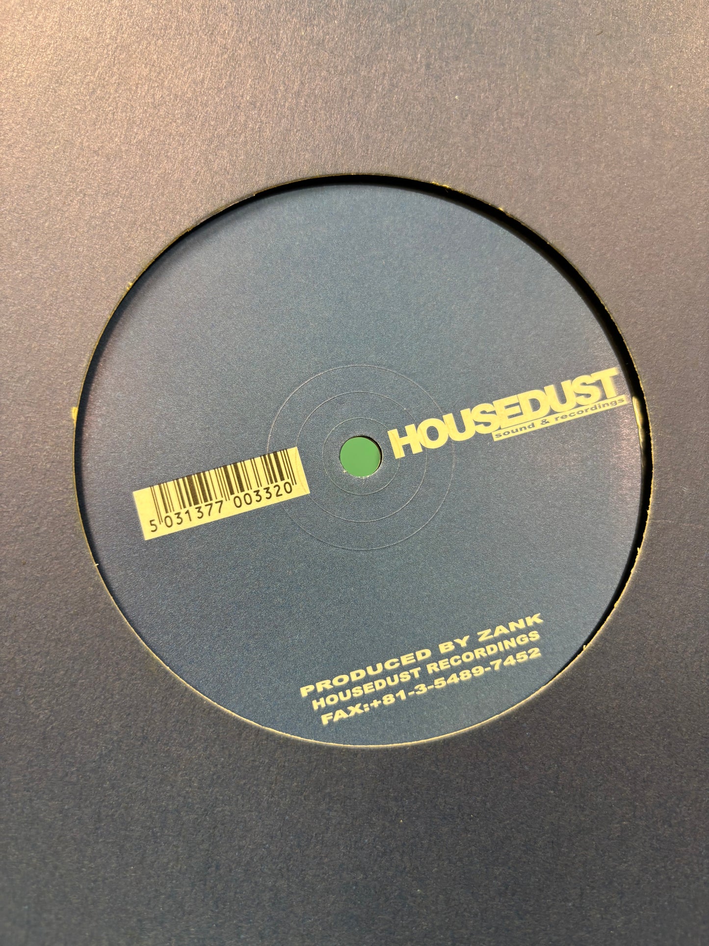 Zank: Vacuum Direct EP, 12inch, Only official pressing, Housedust, Japan 1999