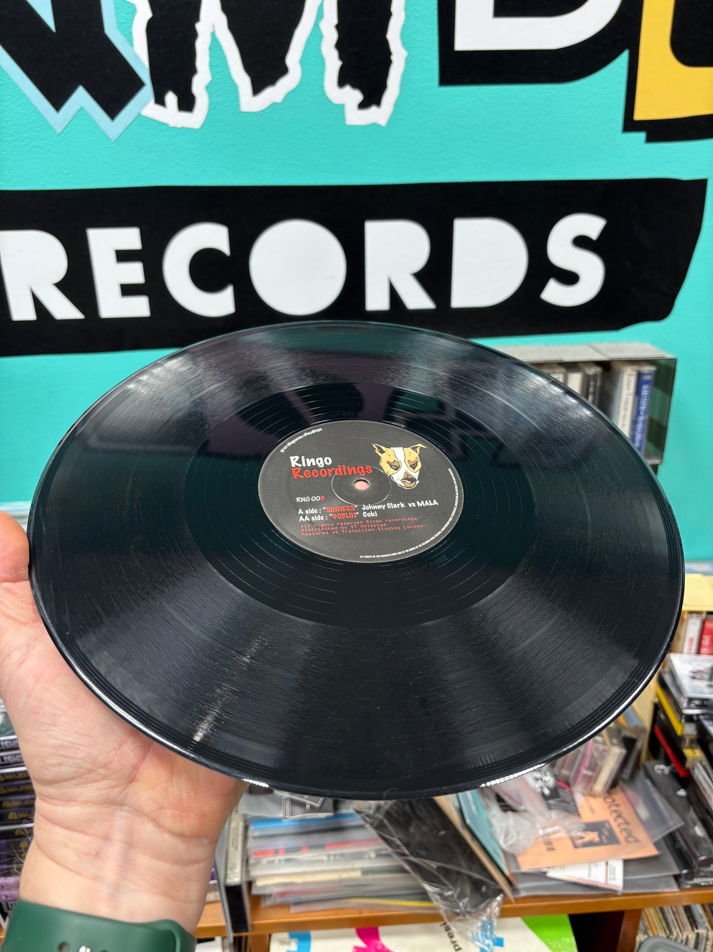Johnny Clark vs MALA/Coki: Sinners/Goblin, 12inch, Only pressing, Ringo Records, UK 2009