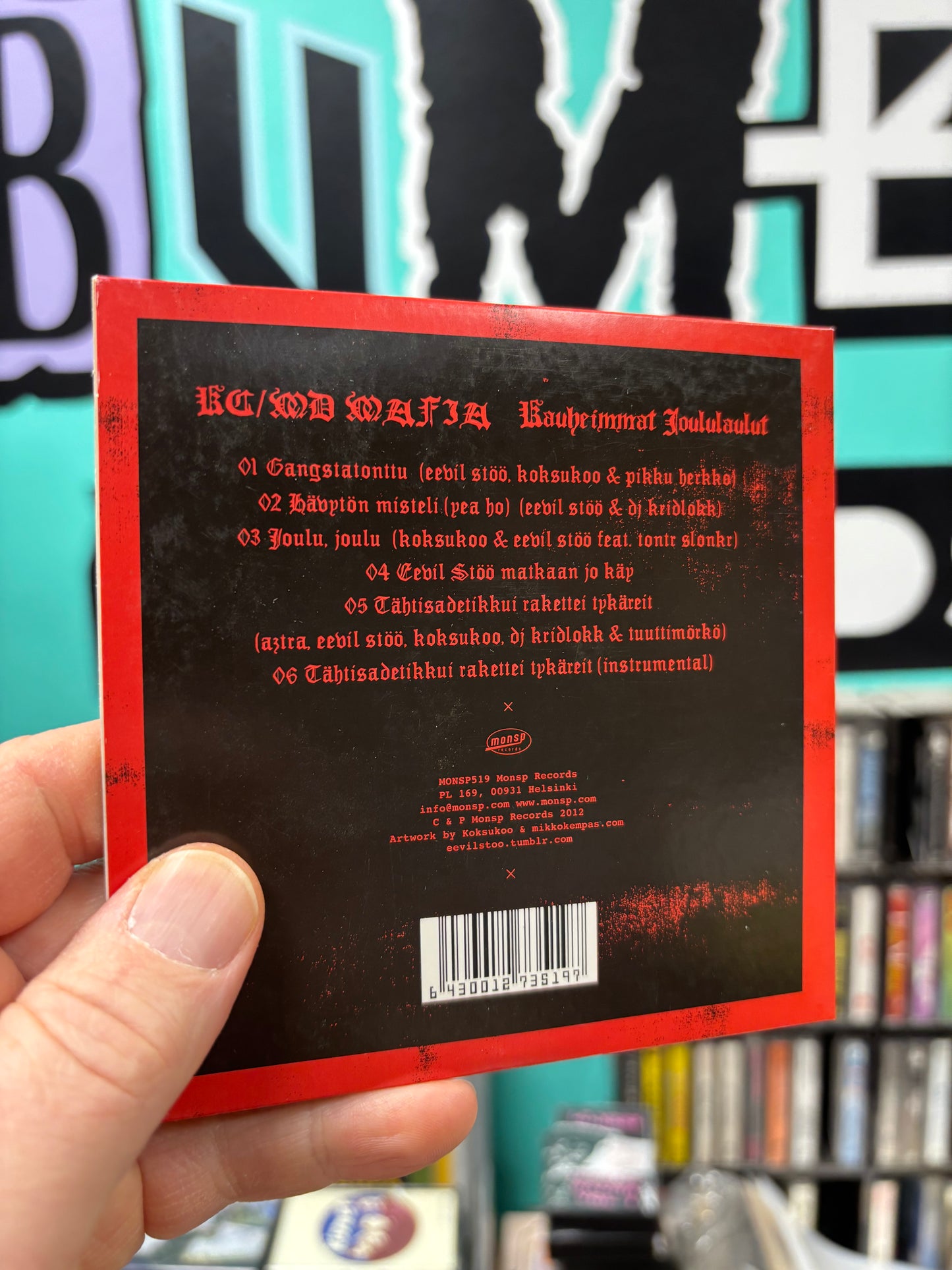 KC/MD Mafia: Kauheimmat Joululaulut, CD, 1st pressing, Only CD pressing, Limited Edition, Mini-Album, Monsp Records, Finland 2012