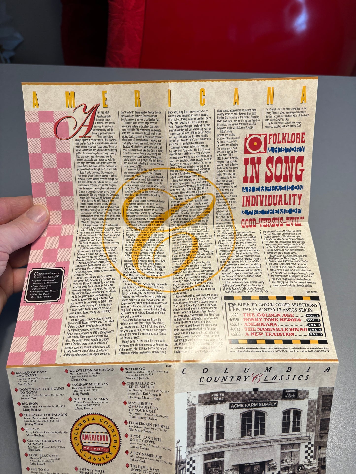 Columbia Country Classics - Americana Volume 3, CD, reissue, Columbia, US year?