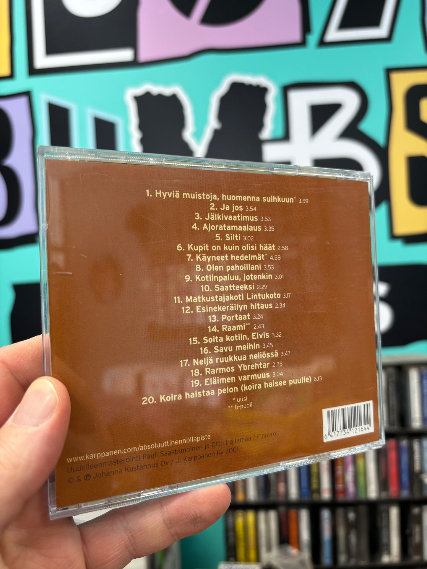 Absoluuttinen Nollapiste - Olen Pahoillani - Valitut Teokset 1994-2000, CD, Only pressing, Compilation, Johanna Kustannus, Finland 2001