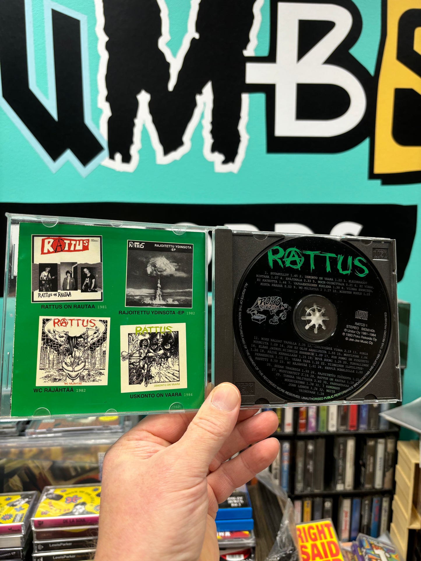 Rattus - Levytykset 1981-1984 Recorded Works, 1st pressing, CD, Compilation, Poko Rekords, Finland 1993