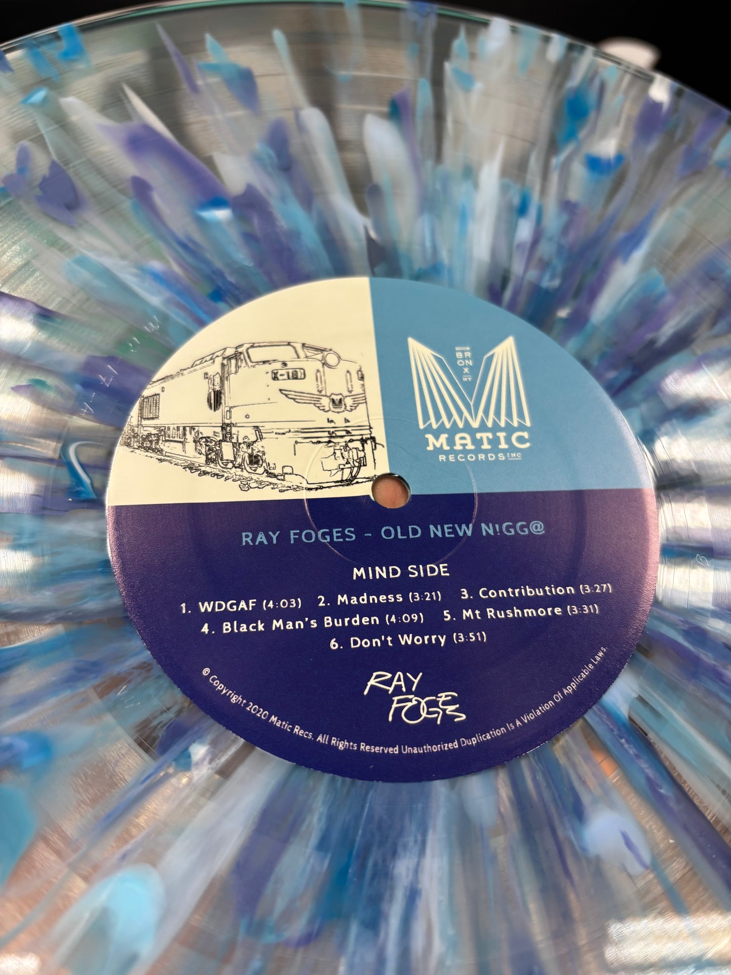 Ray Foges: Old New Nigg@, LP, Only pressing, Transparent/Blue Splatter, Matic Records, US 2020