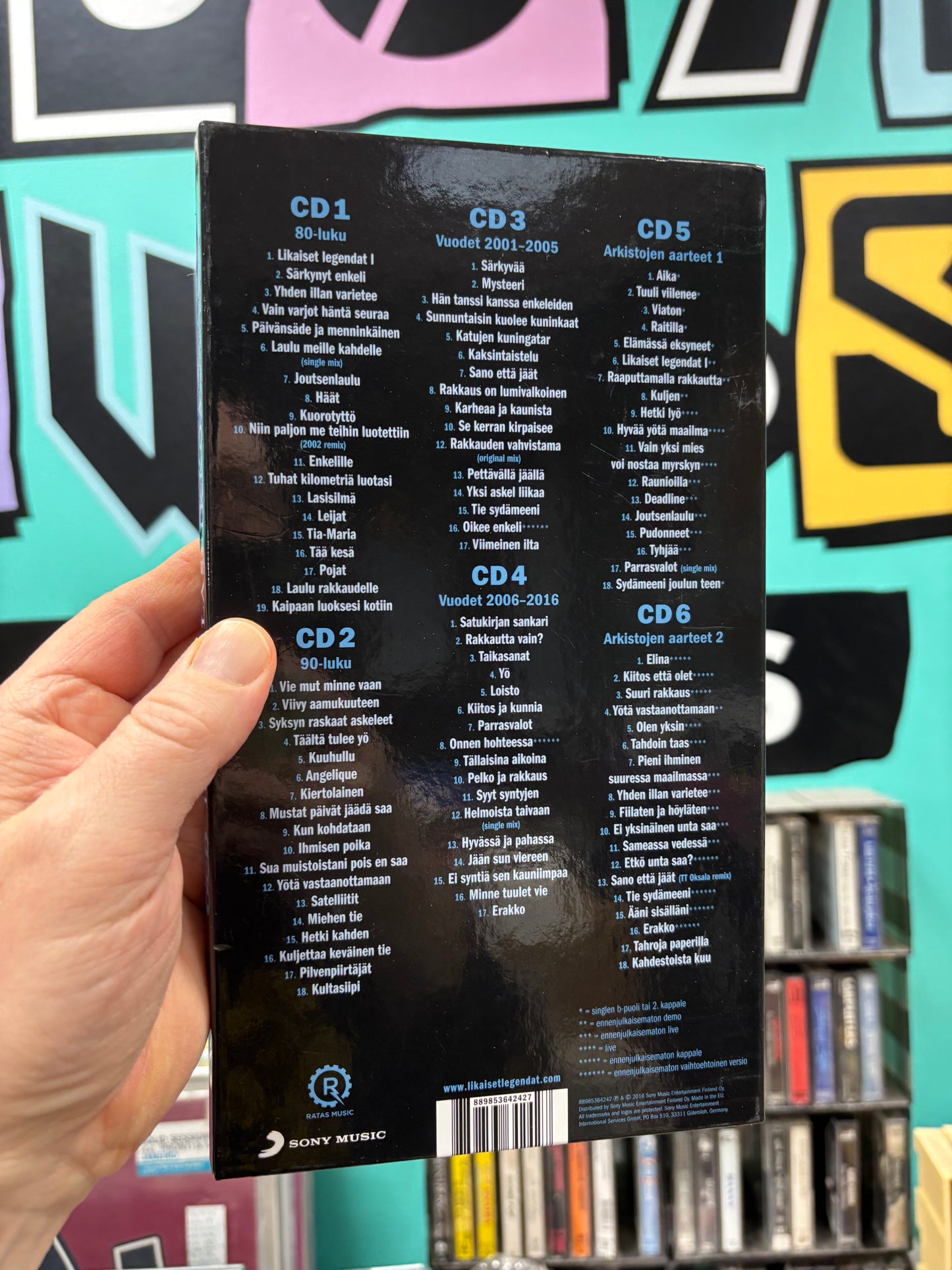 Yö: Aikamatka 1981-2016, 6 x CD, booklet, Compilation, Only pressing, Ratas Music, Sony Music, Finland 2016