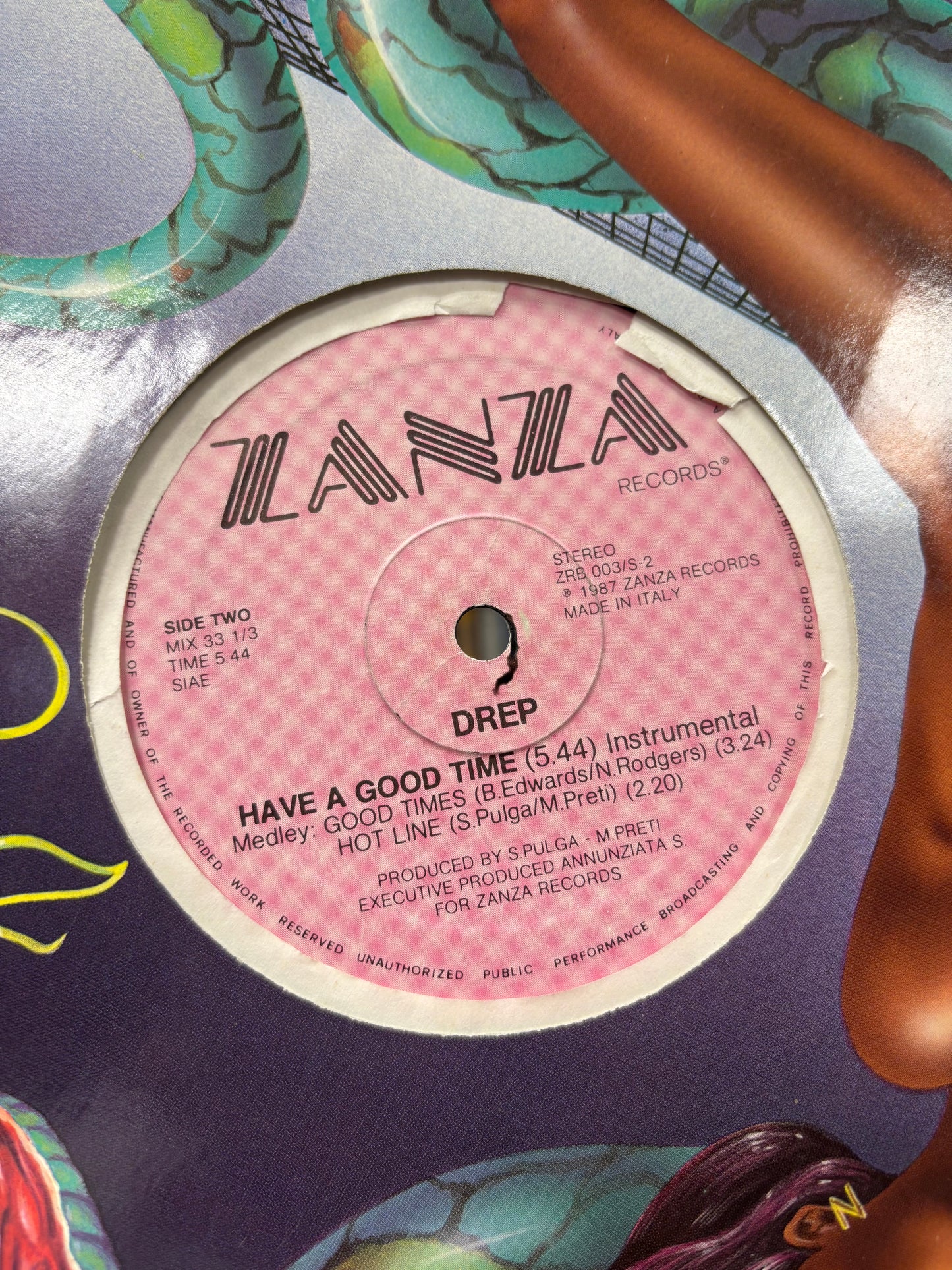 Drep: Have A Good Time, 12inch, 1st pressing, Zanza Records, Italy 1987