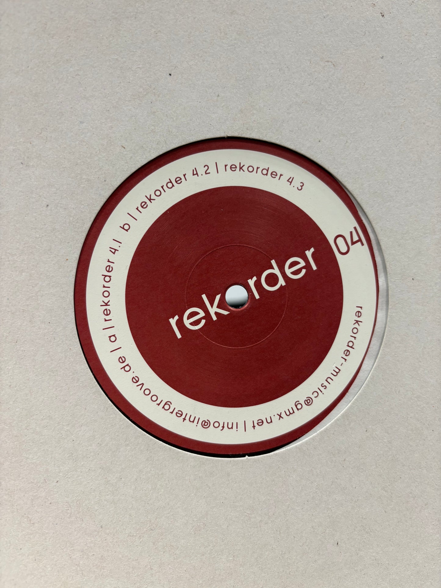 Rekorder: Rekorder 01, 12inch, Only official pressing, Rekorder, Germany 2005