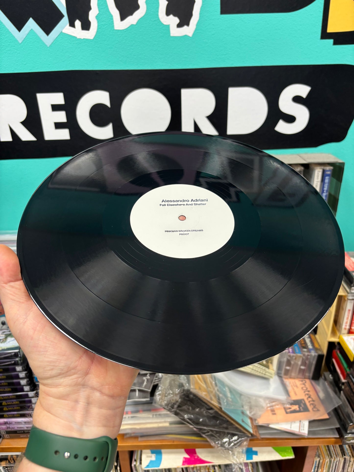Alessandro Adriani: Fall Elsewhere And Shatter, 12inch, 1st pressing, Pinkman, Netherlands 2017
