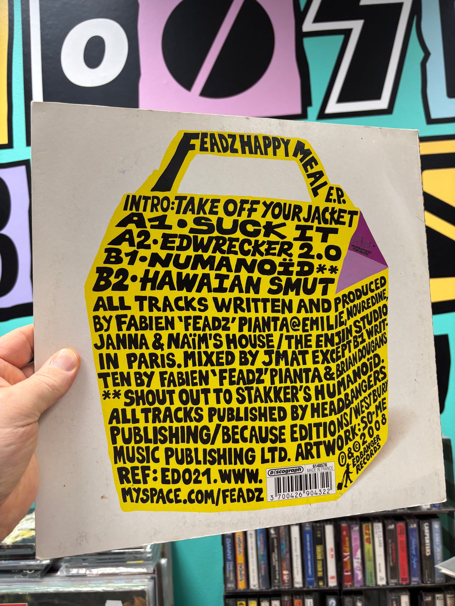 Feadz: Happy Meal EP, 12inch, Only official pressing, Ed Banger Records, France 2008