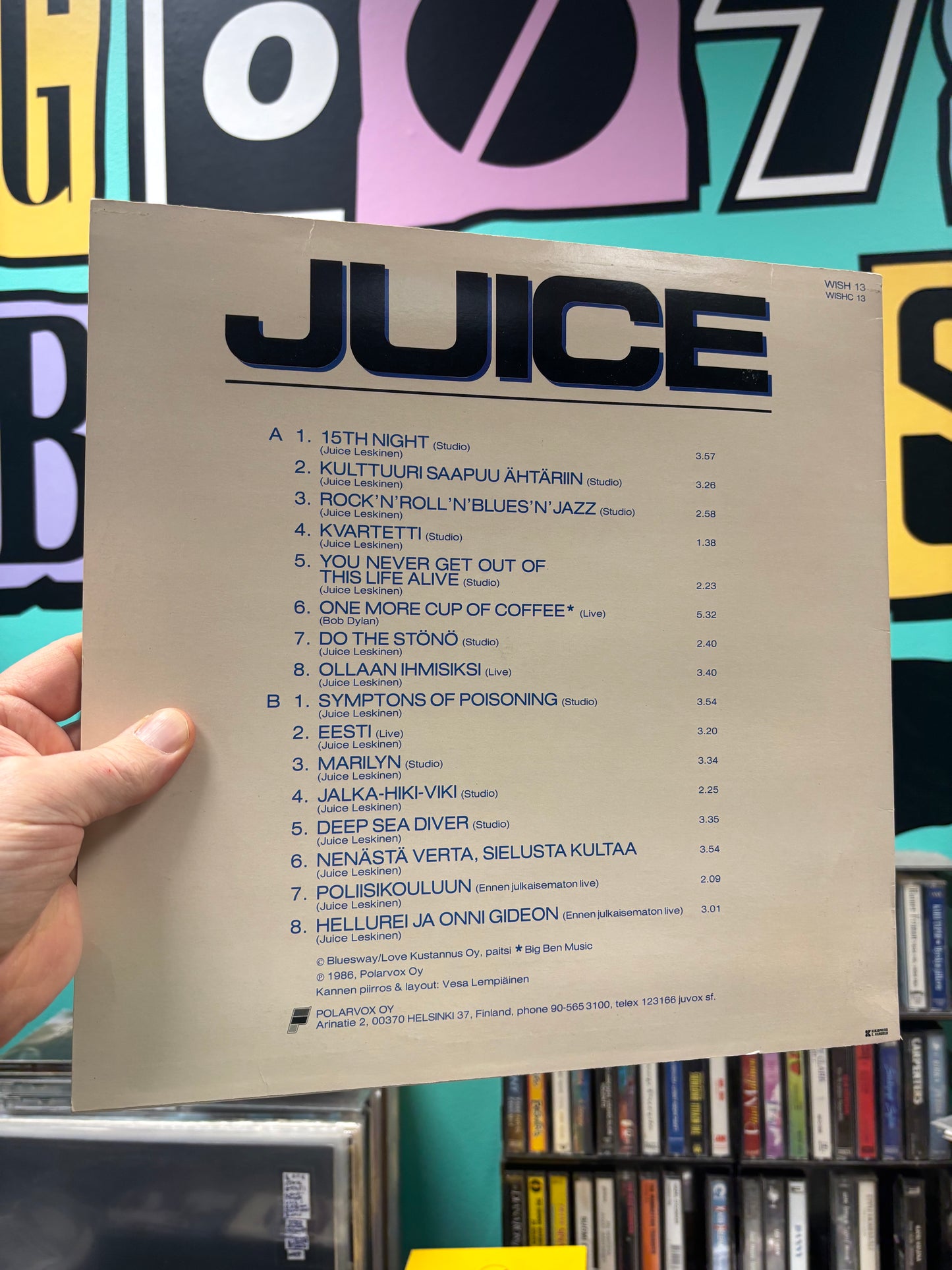Juice Leskinen: Masters, LP, Compilation, Only vinyl pressing, Amulet, Finland 1986