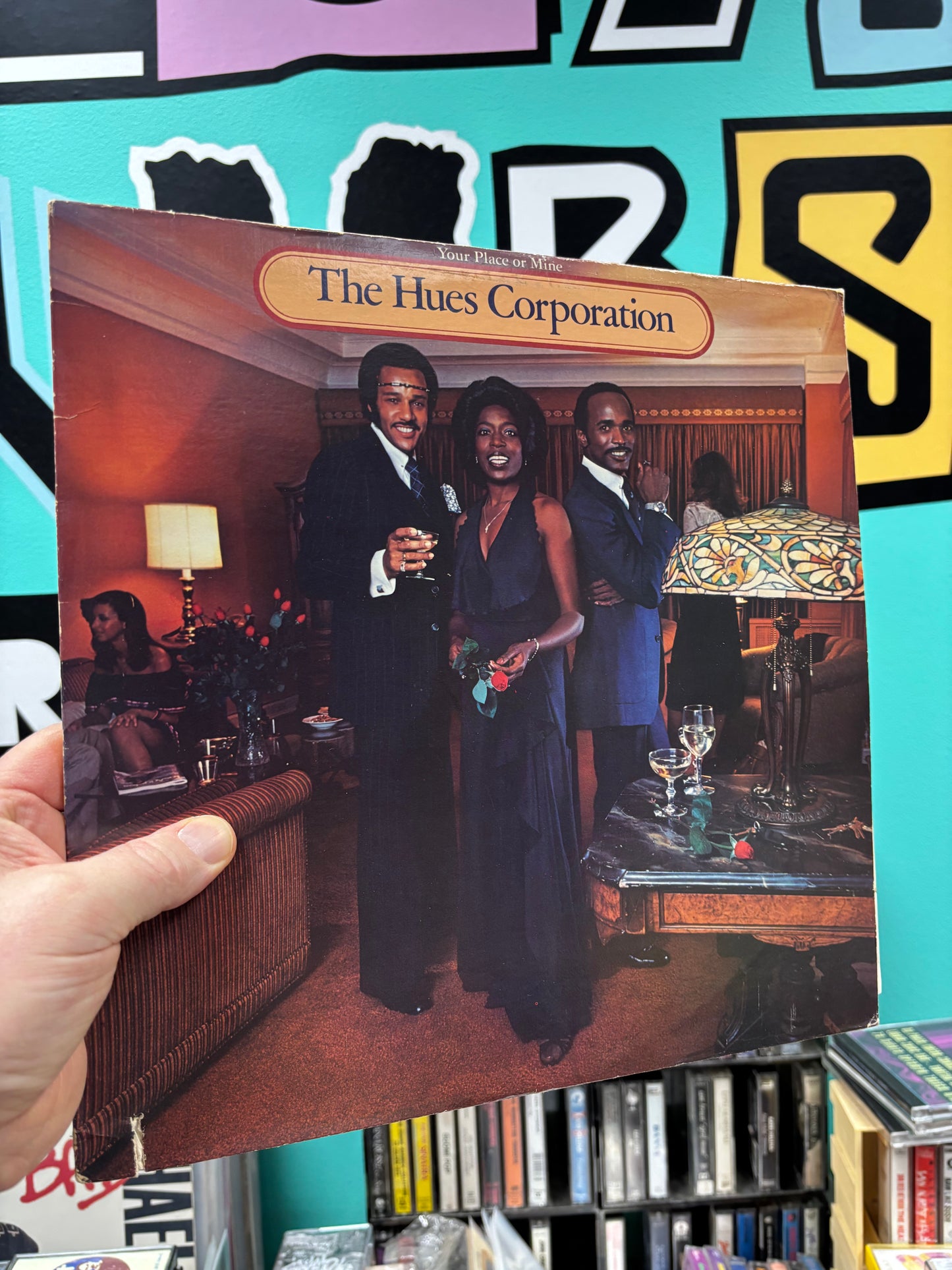 The Hues Corporation: Your Place Or Mine, LP, Los Angeles pressing, Warner Bros. Records, Curb Records, US 1978