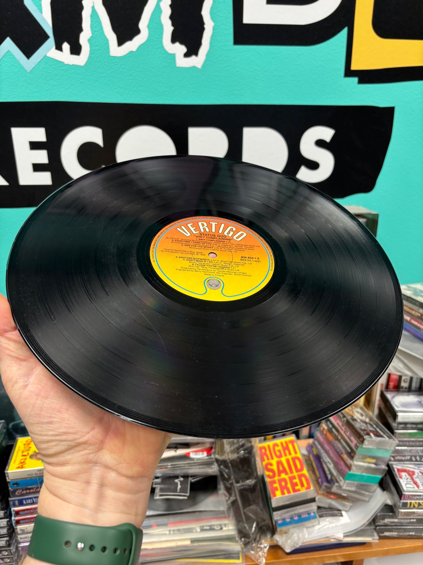 Status Quo: Ain’t Complaining, LP, Vertigo, Finland 1988