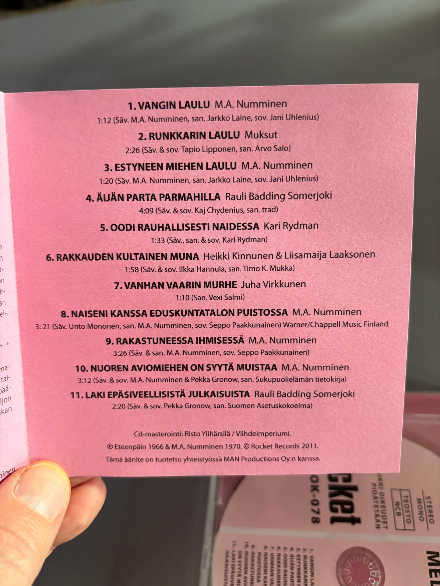 Medisiinari - Puhdasta Sukupuoliasiaa, CD, Compilation, remastered, Rocket Records, Finland 2011