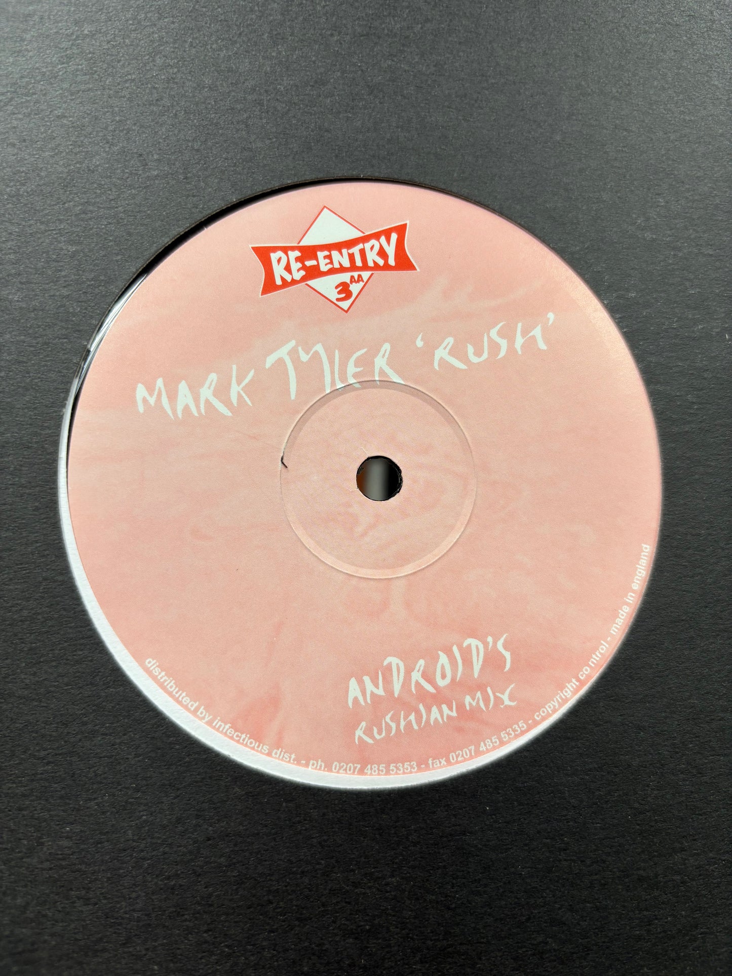 Mark Tyler: The City/Rush (Remixes), 12inch, Only pressing, Re-Entry, UK 2001