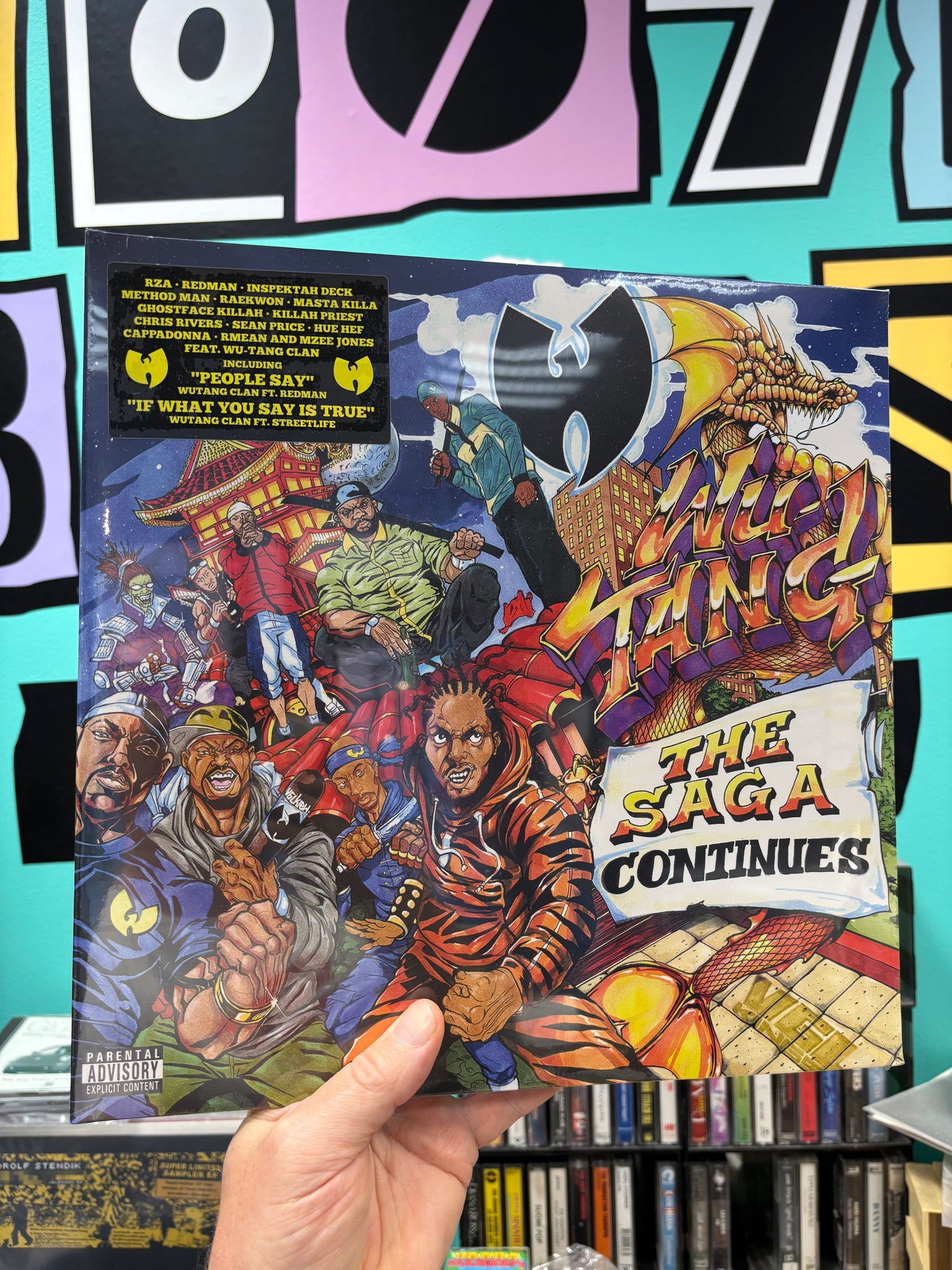 Wu-Tang: The Saga Continues, Box Set, CD, CD instrumentals, 2LP gatefold purple vinyl, cartoon, t-shirt, rolling paper, Limited Edition, 36 Chambers, eOne, SPV, UK & Europe 2017