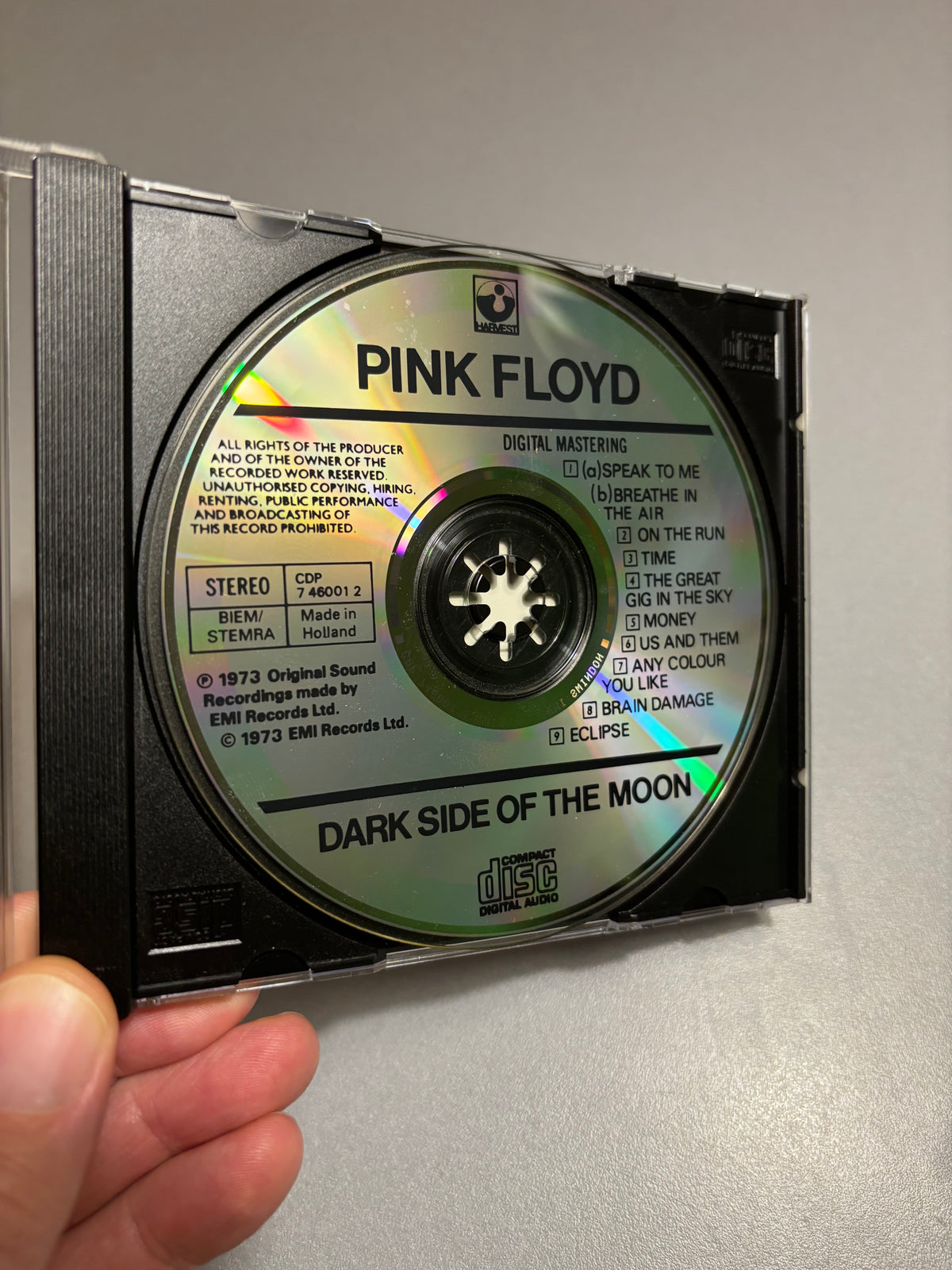 Pink Floyd: The Dark Side Of The Moon, CD, reissue, EMI Swindon Pressing, Harvest, UK year?