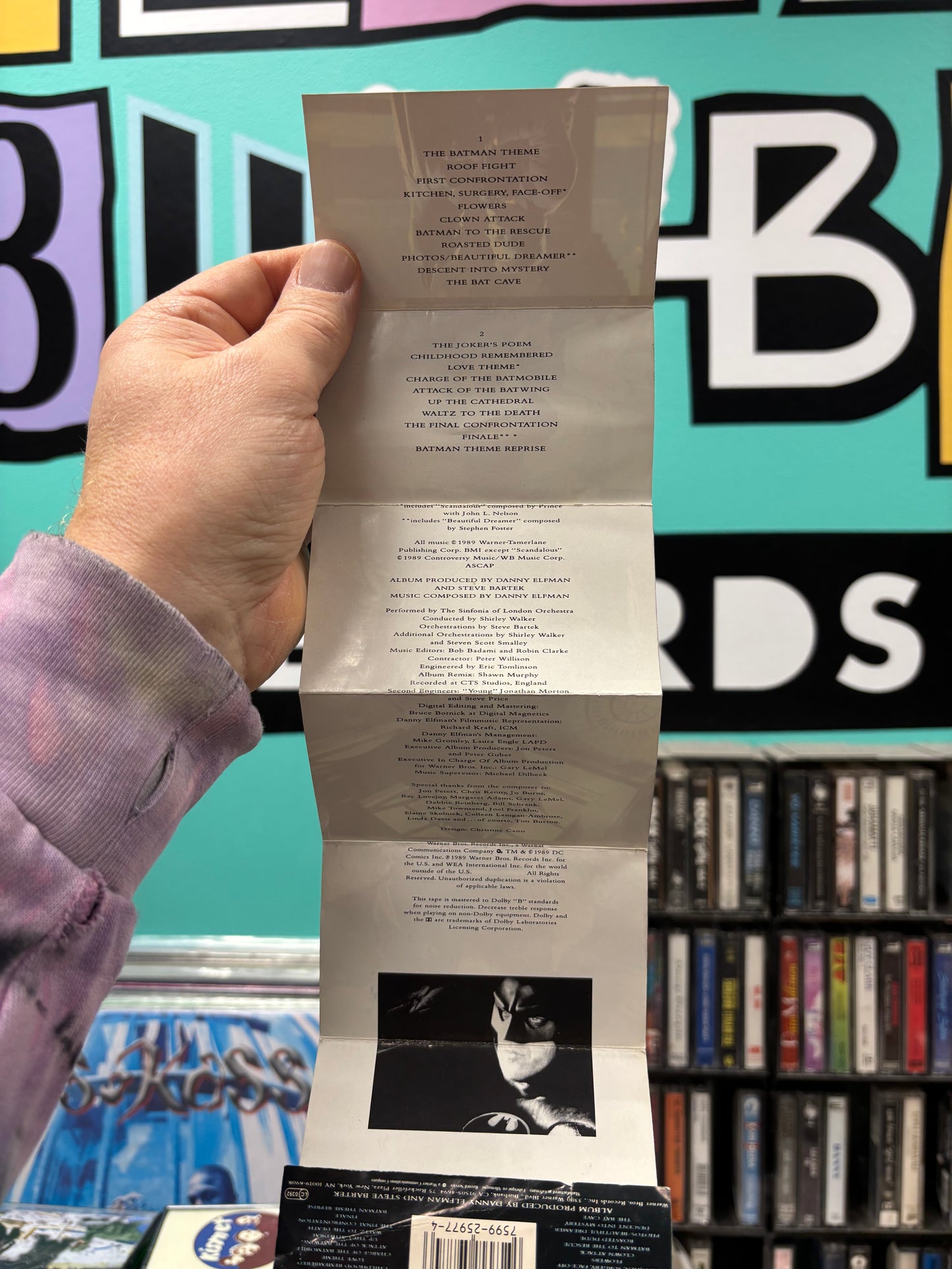 Batman (Original Motion Picture Score), cassette, Warner Bros. Records, UK & Europe 1989