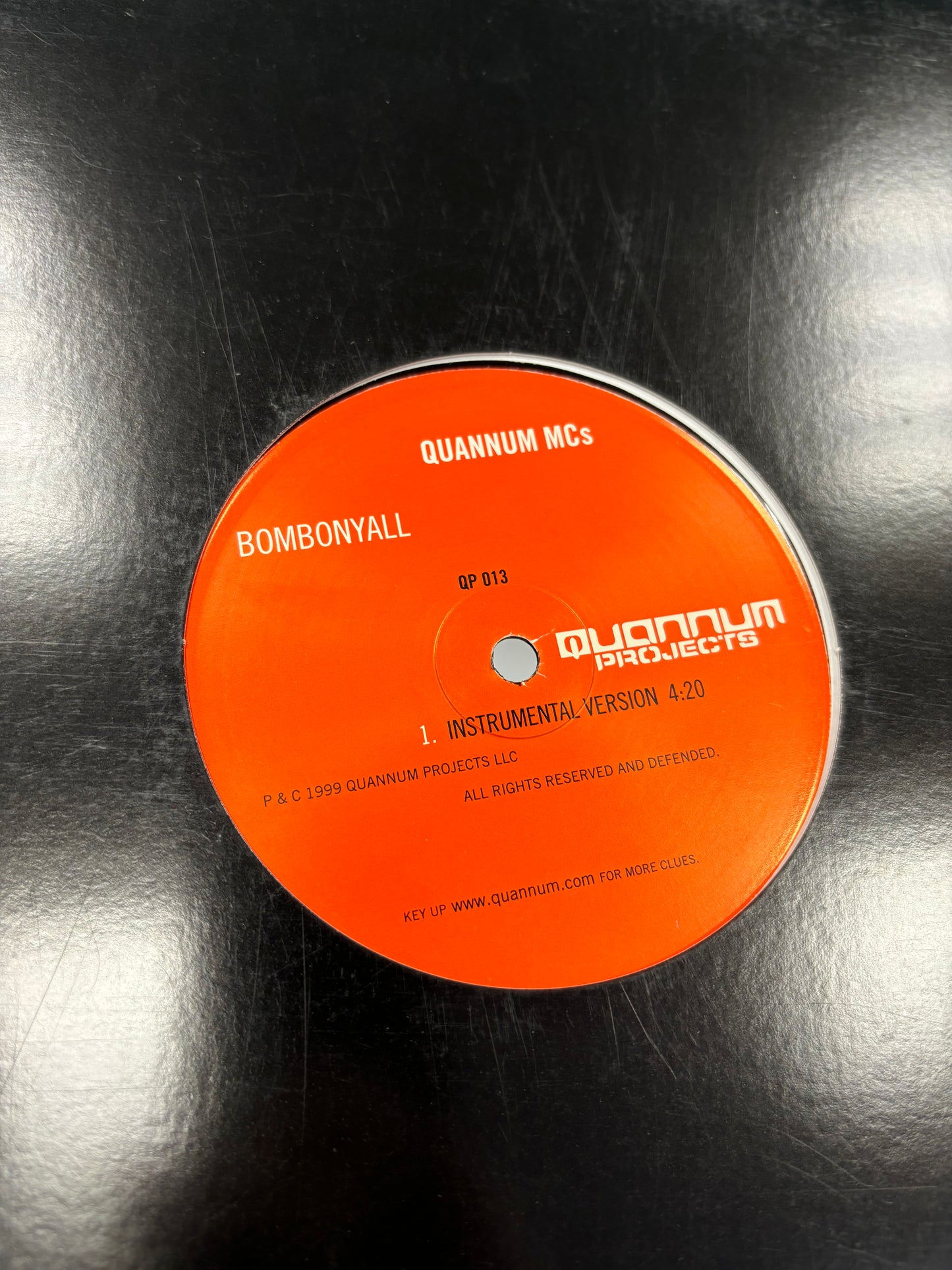 Quannum MCs: Bombonyall, 12inch, Only pressing, Quannum Projects, US 1999