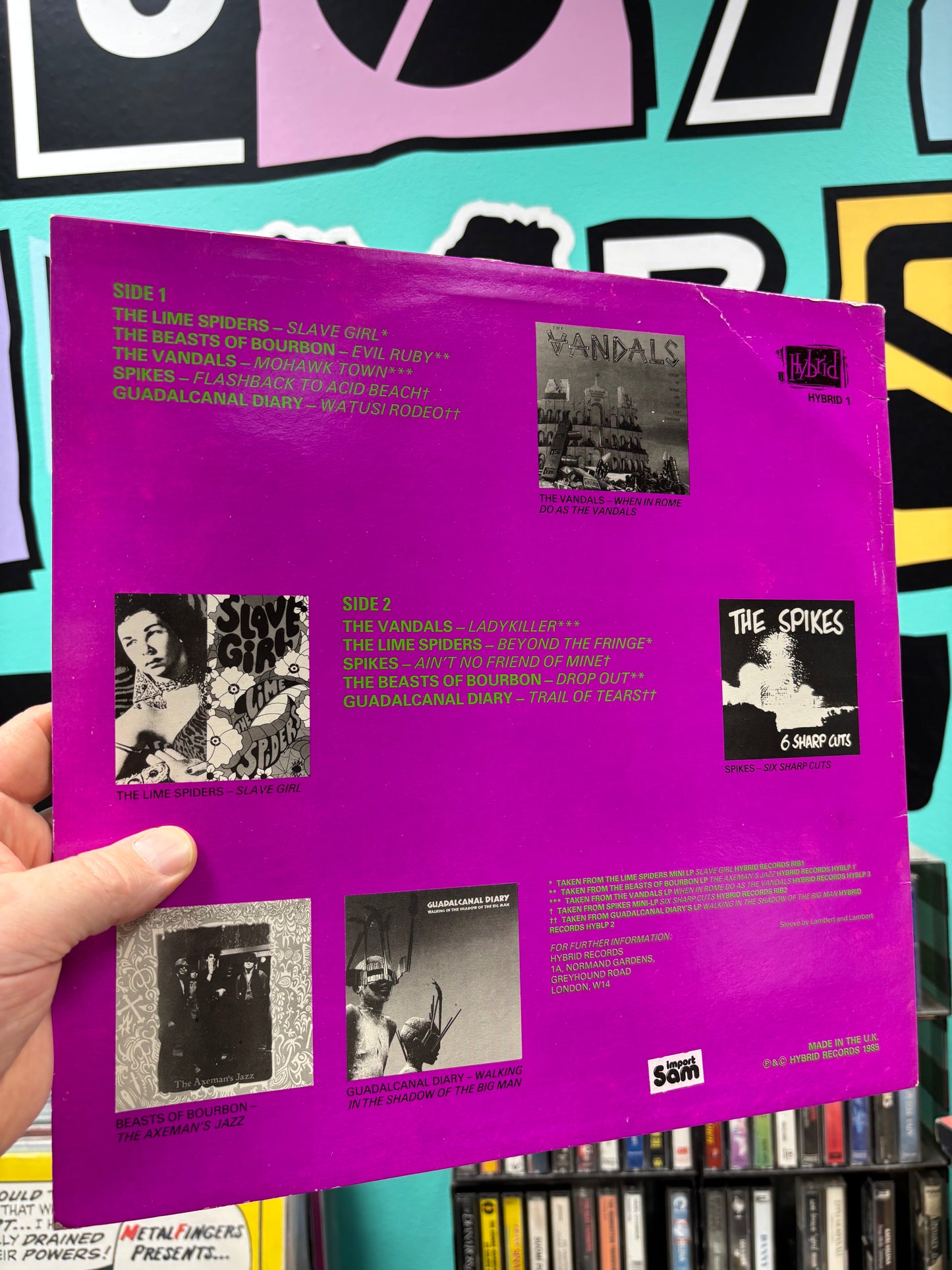 Hybrid (Gyrations Across The Nations), LP, 1st pressing, compilation, Hybrid Records, UK 1985