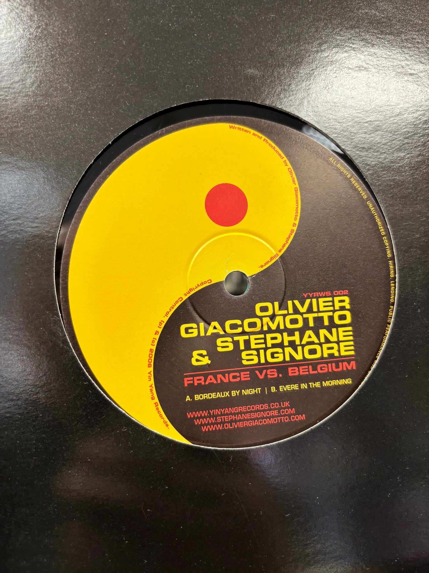 Olivier Giacomotto: France vs. Belgium, 10inch, Only official pressing, Yin Yang, UK 2006