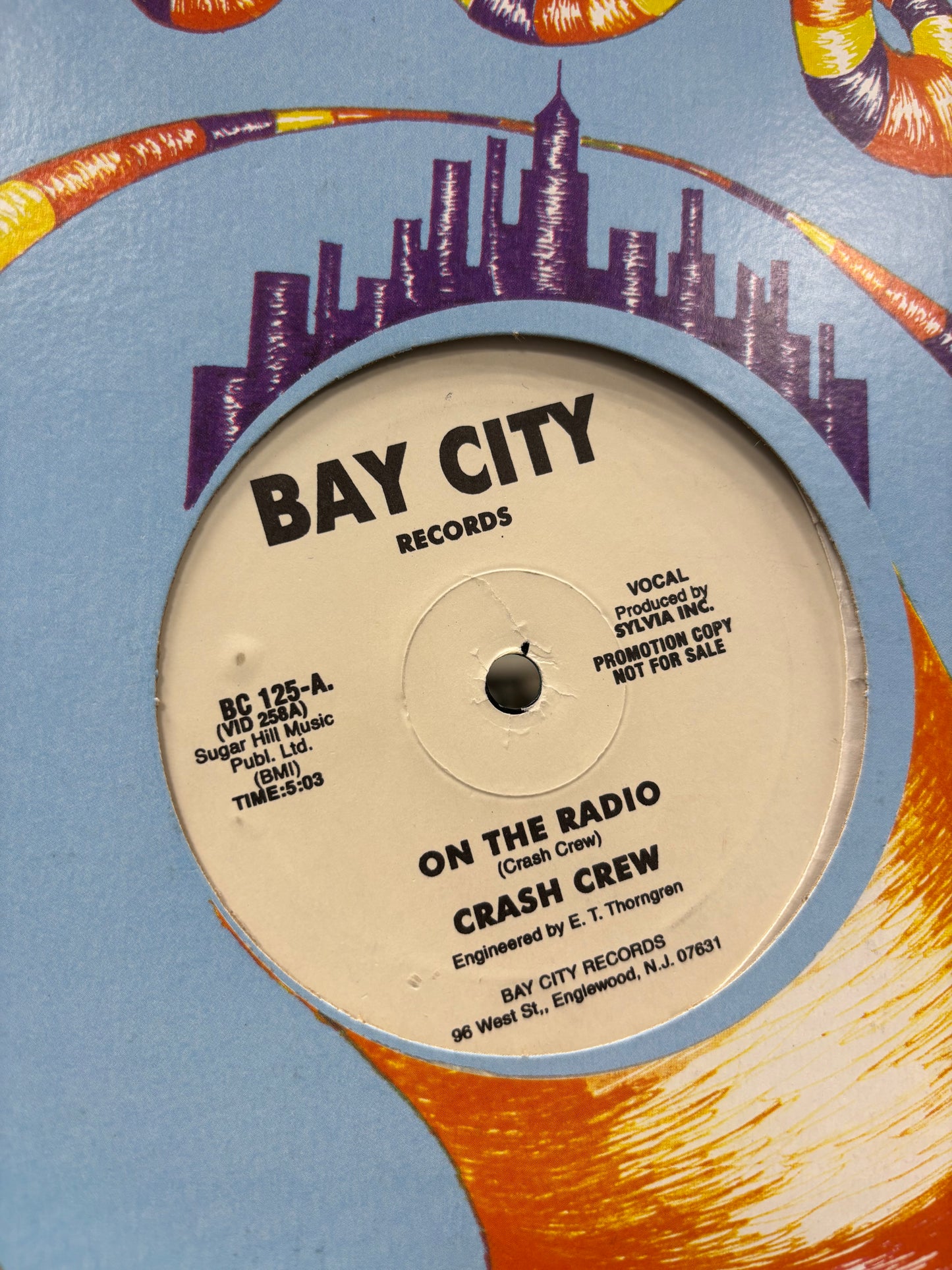 Crash Crew: On The Radio, 12inch,  reissue, promo, Bay City Records, US year?