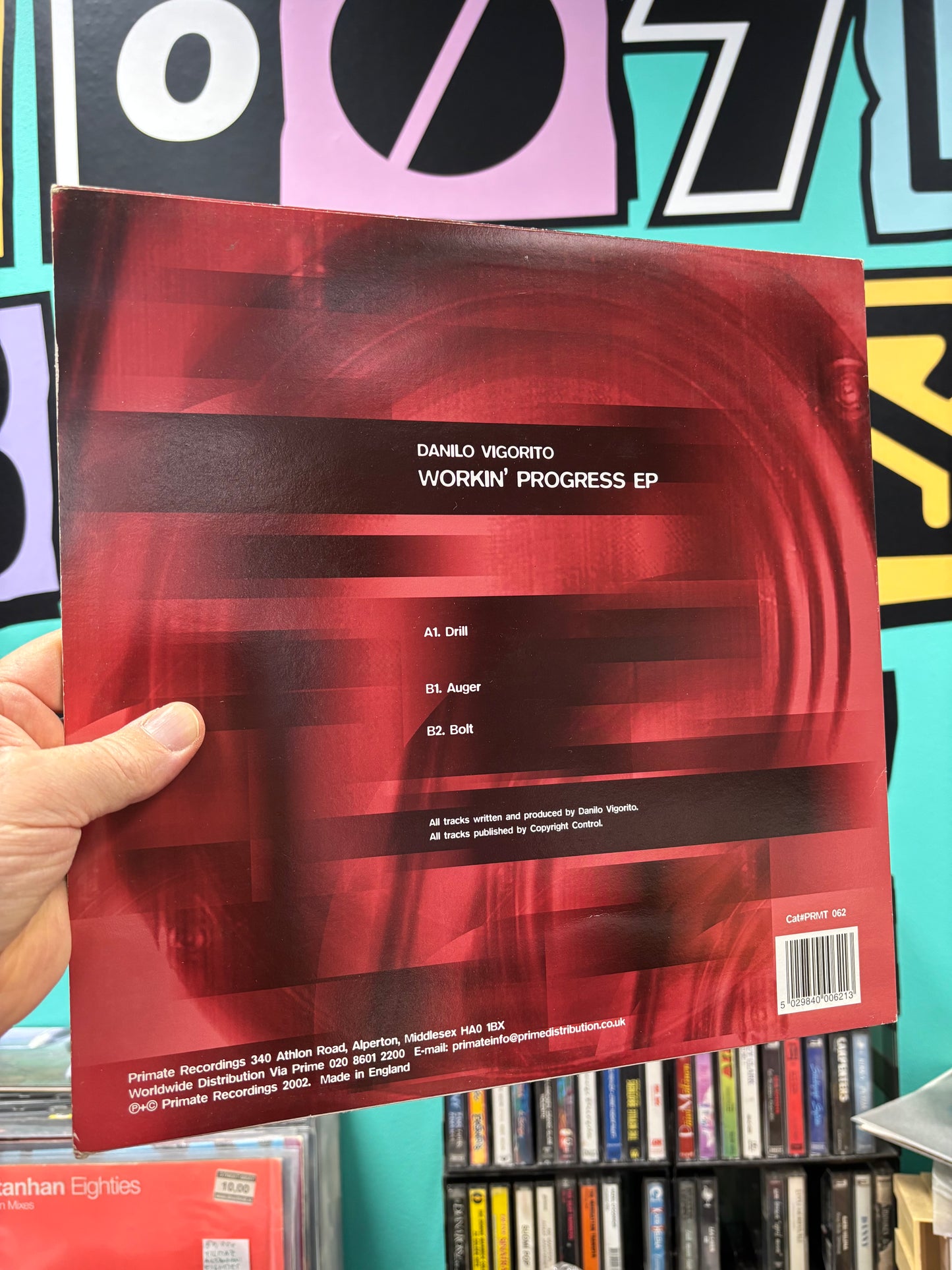 Danilo Vigorito: Workin’ Prosess EP, 12inch, Only official pressing, Primate Recordings, UK 2002