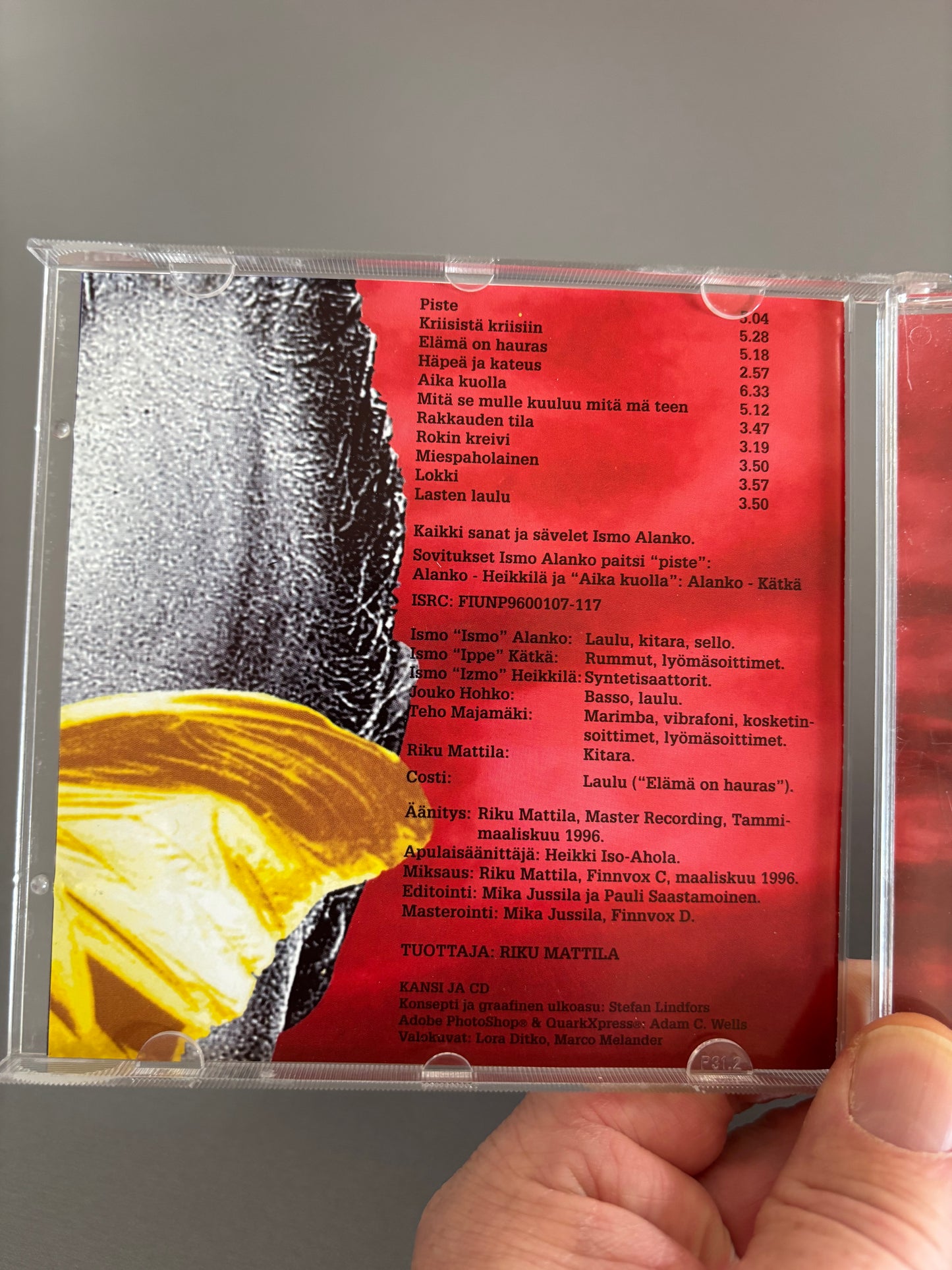 Ismo Alanko: Irti, CD, 1st pressing, Poko Rekords, Finland 1996