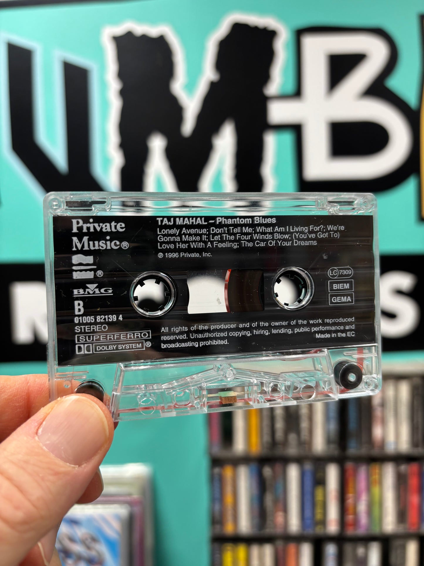 Taj Mahal: Phantom Blues, cassette, Private Music, BMG, Europe 1996