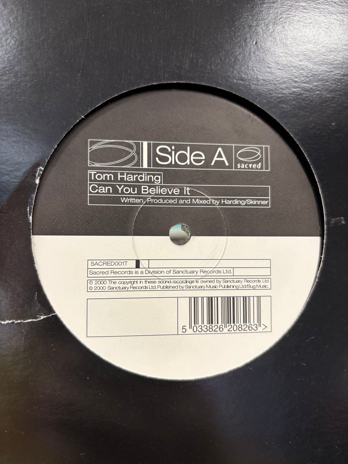 Tom Harding: Can You Believe It, 12inch, Only pressing, Sacred Beats, UK 2000