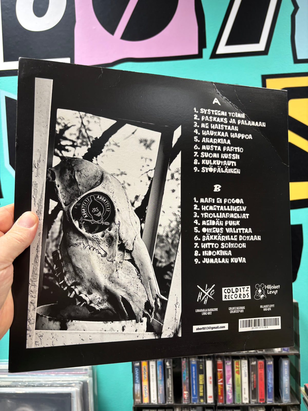 Abortti 13: Meidän Punk On Parempaa Kuin Teidän Punk, LP, Only pressing, Hiljaiset Levyt, Liinaharja Hardcore, Colditz Records, Finland 2022