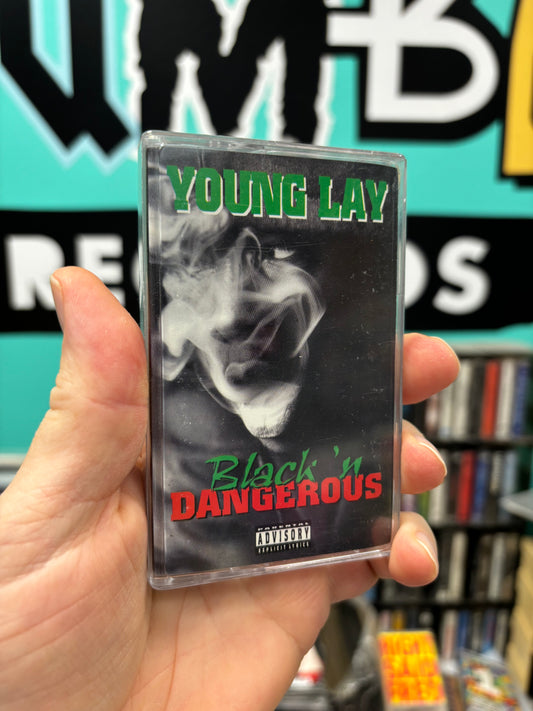 Young Lay: Black ’N Dangerous, C-cassette, 1st pressing, Young Black Brotha Records, Atlantic, US 1996