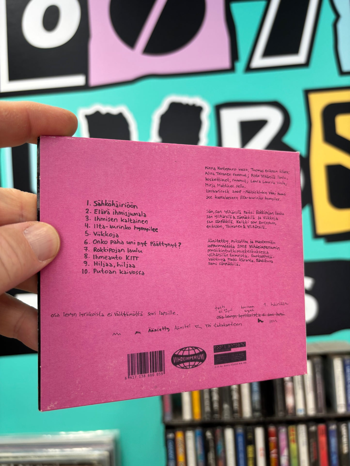 Risto: Sähköhäiriöön, CD, 1st pressing, Only CD pressing, Fonal Records, Finland 2009